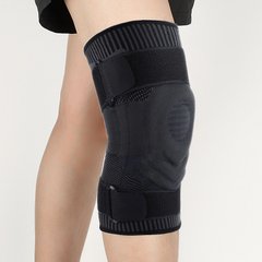 Активний бандаж для коліна зі стрічками фіксаторами на липучках та бічними вставками Kyncilor , Black, L - (36 см - 42 см)