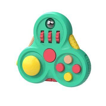 Игрушка-антистресс Fidget Spinner в виде игрового контроллера GGbell с джойстиком и 10 сенсорными функциями, Green, 7&times;7&times;2.6 cm