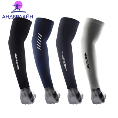 Спортивные мужские охлаждающие рукава Ice Silk с защитой от ультрафиолета