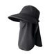 Женская солнцезащитная панама из быстросохнущей ткани UPF 50+, Black, 54&ndash;58 cm