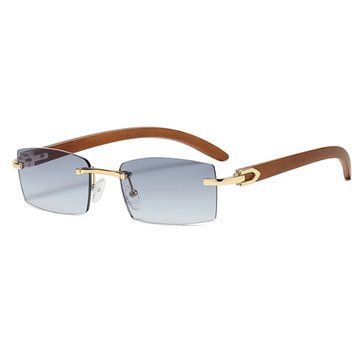 Стильные очки Julyrays с деревянными дужками и защитой UV400 от солнца, Grey, 145&times;140 mm