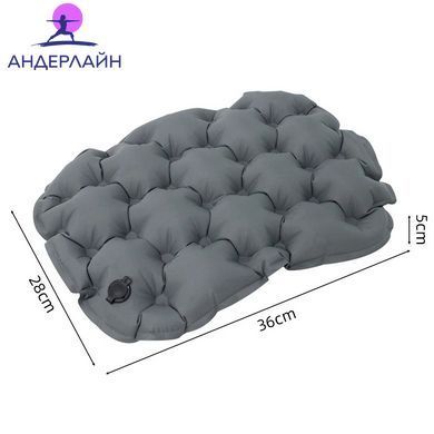 Надувная подушка с влагозащитным покрытием для кемпинга и туризма, dark grey, 36&times;28 cm