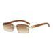 Стильные очки Julyrays с деревянными дужками и защитой UV400 от солнца, brown, 145&times;140 mm