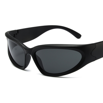 Спортивные очки Y2K с прочной оправой и защитой UV400 от солнца, Black, 146&times;124 mm