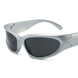 Спортивные очки Y2K с прочной оправой и защитой UV400 от солнца, Silver, 146&times;124 mm