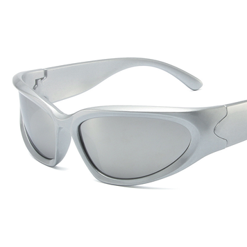 Спортивные очки Y2K с прочной оправой и защитой UV400 от солнца, Grey, 146&times;124 mm