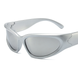 Спортивные очки Y2K с прочной оправой и защитой UV400 от солнца, Grey, 146&times;124 mm