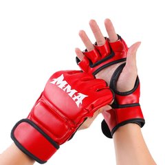 Тренировочные Перчатки MMA для взрослых, Красный, Универсальный