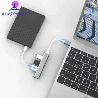Універсальний концентратор USB/Type-C на 4 порти USB 3.0 WALKESEN