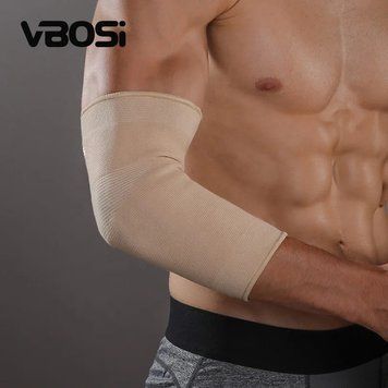Компресійний налокітник VBOSI з 3D-в'язанням для підтримки та стабілізації ліктьового суглоба, Beige, M