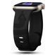 Силіконовий гравійований ремінець Geekthink для Apple Watch, Чорний, 38/40/41/42 mm (Series 10)
