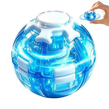 3D антистресс-брелок AMZSTEM в форме вращающегося шарика с эффектом отскока, blue, 5 cm