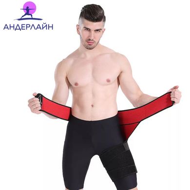 Бандаж для тазобедренного сустава на липучках, тазобедренный бандаж универсальный размер, регулируемый, Чорний