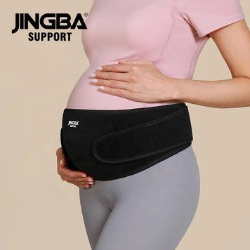 Бандаж для вагітних JINGBA SUPPORT з подвійною підтримкою живота та попереку, Black, M (70&ndash;90 cm)