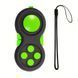 Брелок-антистрес Fidget Pad у вигляді ігрового контролера з джойстиком та 8 рухомими елементами, Green, 7.5&times;3.5 cm