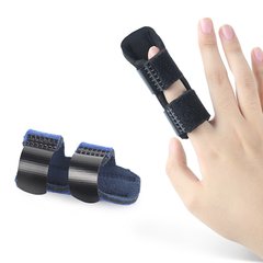 Шина - фиксатор для пальцев рук при растяжениях, ушибах, переломах, универсальный размер, Чорний, Универсальный