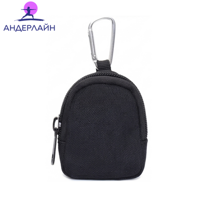 Тактична ключниця-підсумок EDC з міцним карабіном та застібкою, Black, 8.5&times;6.5&times;2.5 cm