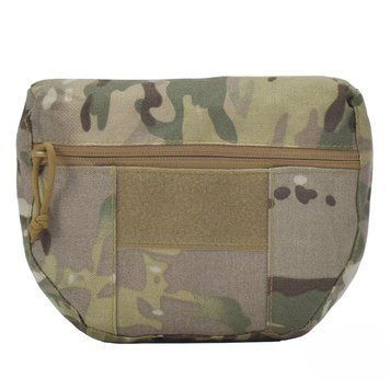 Тактический подсумок MOLLE для сброса снаряжения и хранения EDC-аксессуаров с креплением на липучках, Бежевый камуфляж, 24&times;10 cm