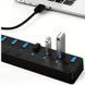 7-портовый USB 3.0 концентратор с LED индикатором и независимыми переключателями
